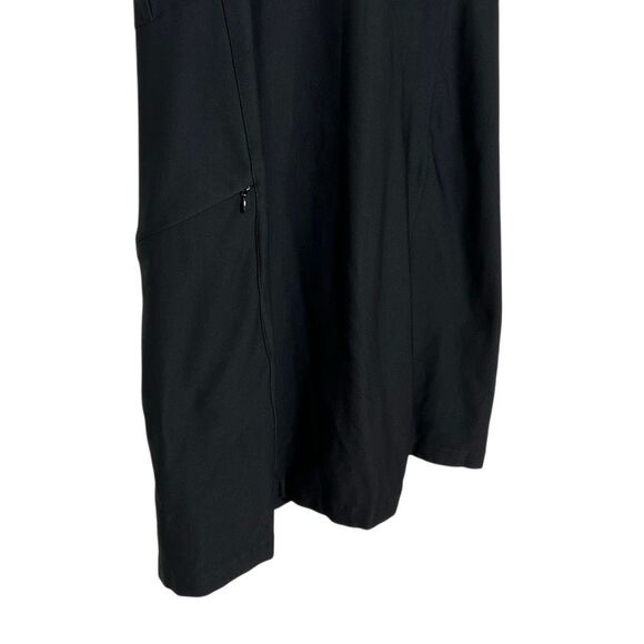 L.L. Bean V-Neck Short Sleeve Stretch UPF Fitness Active Dress Black Size Medium - Picture 4 of 6